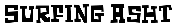 Surfing Ashtray font preview